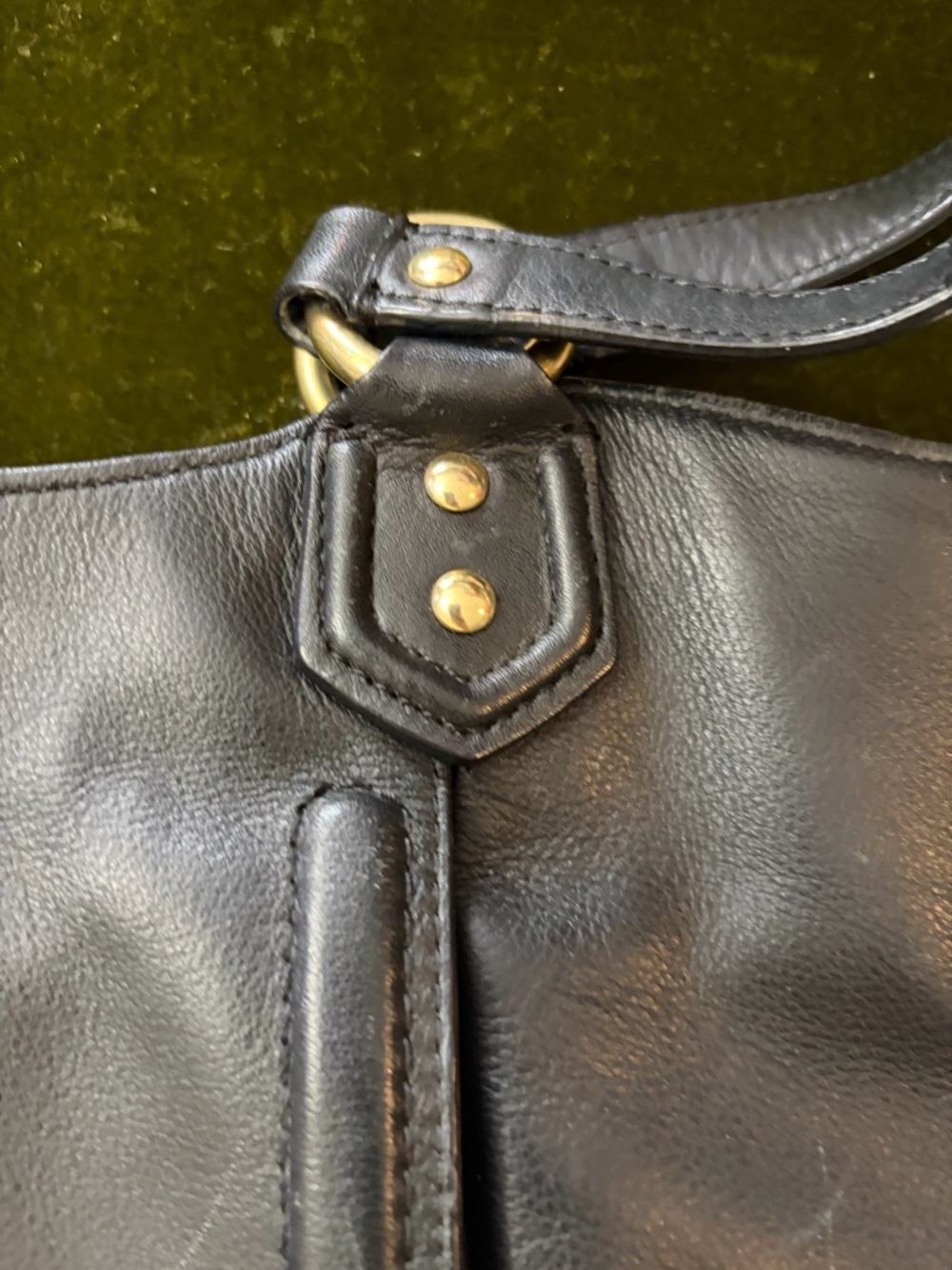 Coach Black Shoulder Bag Buckle Accent Gold Hardware Inner Pockets - Picture 16 of 16